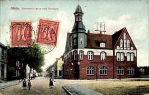 Ansichtskarte / Postkarte Mölln im Herzogtum Lauenburg, Bahnhofstraße mit Postamt