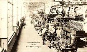 Ansichtskarte / Postkarte Dearborn Michigan USA, Fließband, Ford Motor Company