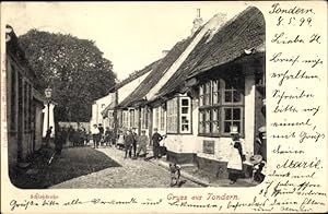 Ansichtskarte / Postkarte Tønder Tondern Dänemark, Schlossstraße, Anwohner