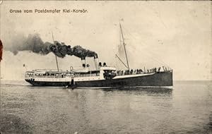 Ansichtskarte / Postkarte Postdampfer Linie Kiel Korsör