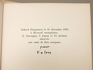 Deux lettres à Jean Paulhan [exemplaire de Jean-Michel Folon]