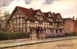 Künstler Ansichtskarte / Postkarte Stratford upon Avon Warwickshire England, Shakespeares Birthplace