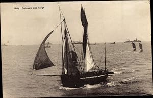 Ansichtskarte / Postkarte Fischerboot, Fischfang, Segelboote