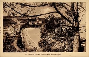 Ansichtskarte / Postkarte Perros Guirec Côtes-d'Armor, Trestrignel von den Tannen aus gesehen