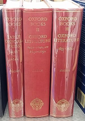 Imagen del vendedor de Oxford Books: A Bibliography of Printed Works Relating to the University and City of Oxford, Volume I, II and III Complete a la venta por PsychoBabel & Skoob Books