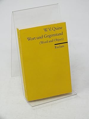 Bild des Verkufers fr Wort und Gegenstand - (Word and Object) zum Verkauf von Antiquariat Hans Wger