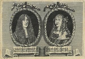 CHRISTIAN ERNST, Markgraf (1644-1712) und ERDMUTHE SOPHIE (1644-1670). Brustbild nach halbrechts ...