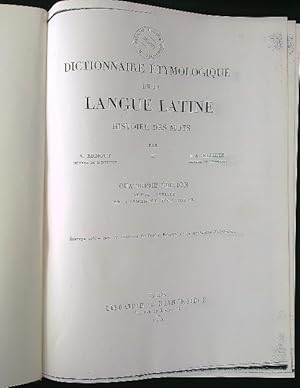 Dictionnaire etymologique de la langue latine 2 voll.