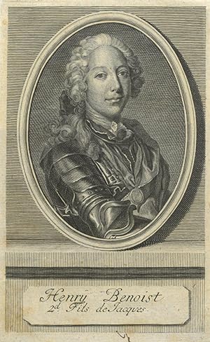 HEINRICH BENEDIKT STUART, Kardinal-Herzog von York (1725 - 1807). "Henri Benoist". Halbfigur nach...
