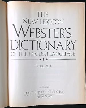 The New Lexicon Webster's Dictionary of the English Language 2 voll.