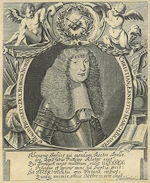 CHRISTIAN ERNST, Markgraf von Brandenburg-Bayreuth (1644 - 1712). - Erlangen. Brustbild nach halb...