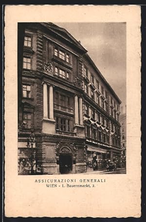 Immagine del venditore per Ansichtskarte Wien, Assicurazioni Generali, Bauernmarkt 2 venduto da Bartko-Reher