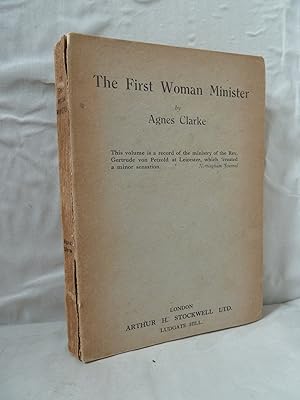 Seller image for The First Woman Minister (Gertrude von Petzold) for sale by High Barn Books