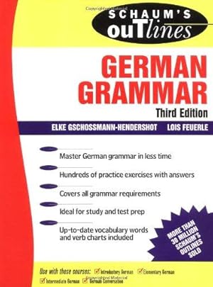 Bild des Verkufers fr Schaum's Outline of German Grammar (Schaum's Outlines) zum Verkauf von WeBuyBooks