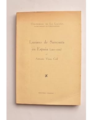 Image du vendeur pour Luciano de Samosata en Espaa (1500 - 1700) mis en vente par LIBRERA SOLAR DEL BRUTO