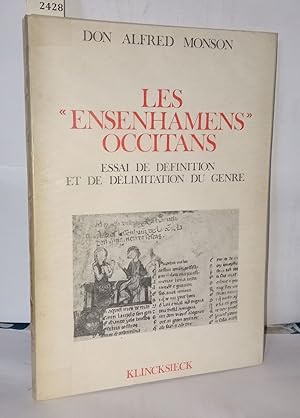 Image du vendeur pour Les "ensenhamens" occitans: Essai de dfinition et de dlimitation du genre mis en vente par Librairie Albert-Etienne