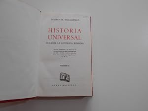 Imagen del vendedor de Historia Universal durante la Repblica Romana. Volumen II a la venta por Librera Camino Bulnes