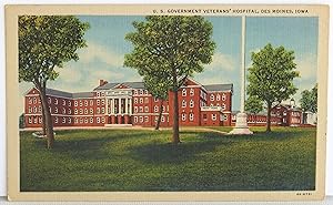 Seller image for U. S. Government Veteran's Hospital, Des Moines, Iowa - Postcard for sale by Argyl Houser, Bookseller