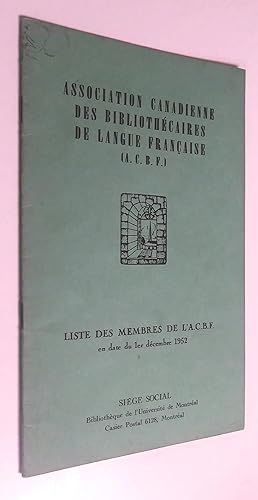 Liste des membres de l'a.C.B.F