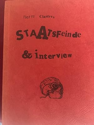 Bild des Verkufers fr Staatsfeinde & Interview. Studien zur politischen Anthropologie. zum Verkauf von Antiquariat Dirk Borutta