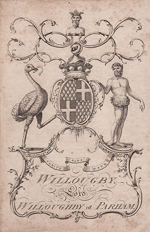 Engraved armorial of Willoughby, Lord Willoughby of Parham