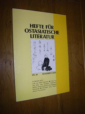 Hefte für ostasiatische Literatur. Nr. 29/November 2000