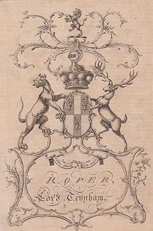 Engraved armorial of Roper, Lord Tennham.