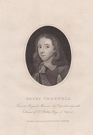 Henry Cromwell, From an Original Miniature by Cooper formerly in the Collection of Dr. Phillip Ha...