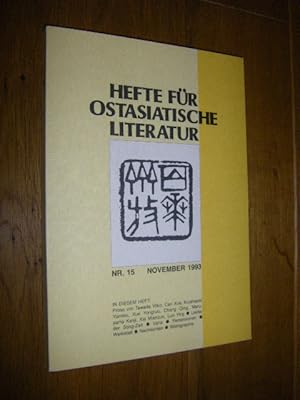 Hefte für ostasiatische Literatur. Nr. 15/November 1993