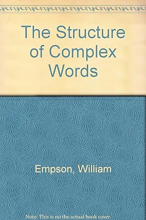 Immagine del venditore per The structure of complex words (Ann Arbor paperback) venduto da Redux Books