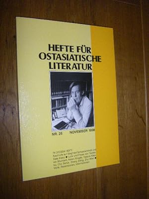 Hefte für ostasiatische Literatur. Nr. 25/November 1998