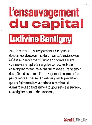 Ensauvagement du capital (L')