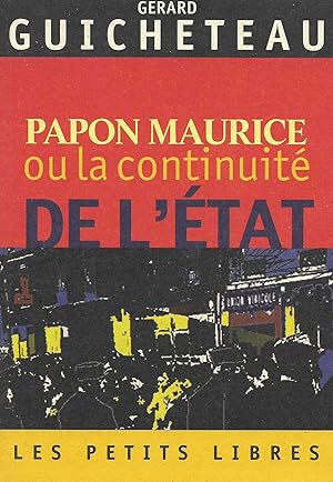 Immagine del venditore per Papon Maurice ou la continuit de l'Etat venduto da Bouquinerie "Rue du Bac"