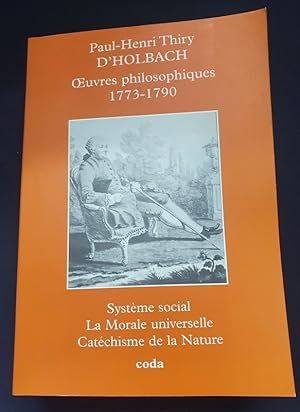Oeuvres philosophiques 1773 - 1790