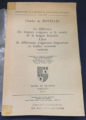 Image du vendeur pour La diffrence des langues vulgaires et la varit de la langue Franaise mis en vente par L'ENCRIVORE (SLAM-ILAB)