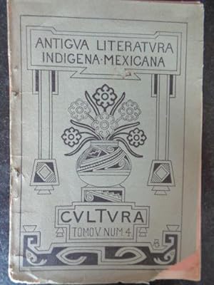 Image du vendeur pour Antigua literatura indgena - Mexicana mis en vente par Libros del cuervo