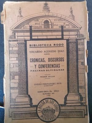 Seller image for Crnicas, discursos y conferencias. Pginas olvidadas. for sale by Libros del cuervo