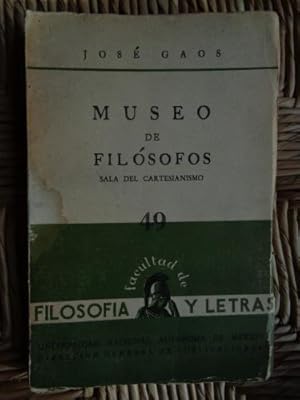 Imagen del vendedor de Museo de filosofos. Sala del cartesianismo a la venta por Libros del cuervo