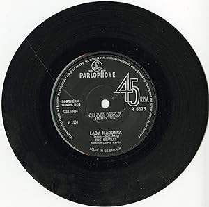 "THE BEATLES" Lady Madonna / The inner light / SP 45 tours original U.K. / PARLOPHONE R 5675 (1968)