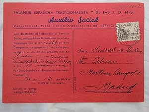 Documento: AUXILIO SOCIAL. 1940