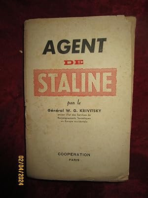 Seller image for AGENT DE STALINE for sale by LA FRANCE GALANTE