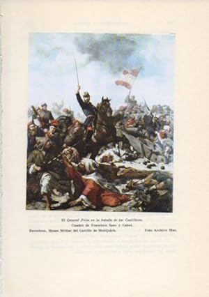 Bild des Verkufers fr LAMINA V38922: El general Prim en la batalla de los Castillejos por Francisco Sans y Cabot zum Verkauf von EL BOLETIN