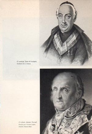 Bild des Verkufers fr LAMINA V38896: Canonigo Juan de Escoiquiz e Infante Antonio Pascual retratos zum Verkauf von EL BOLETIN