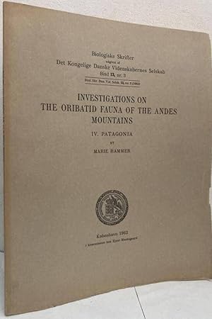 Image du vendeur pour Investigations on the oribatid fauna of the Andes Mountains. IV. Patagonia mis en vente par Erik Oskarsson Antikvariat