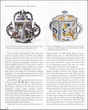 Immagine del venditore per A Dated Delftware Polychrome Posset Pot. An original article from the English Ceramic Circle, 2012. venduto da Cosmo Books