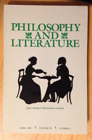 Image du vendeur pour Philosophy and Literature April 1998 Volume 22 Number 1 mis en vente par biblioboy