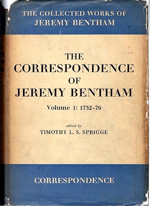 Seller image for The Correspondence of Jeremy Bentham, Volume 1: 1752-1776 for sale by Dorley House Books, Inc.