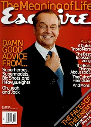 Esquire January 2004 Jack Nicholson, Jack Black, Jack Welch