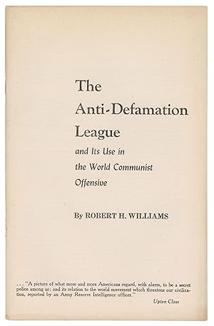 The Anti-Defamation League and Its Use in the World Communist Offensive