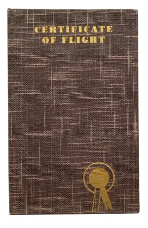 Image du vendeur pour Certificate of Flight mis en vente par McBlain Books, ABAA